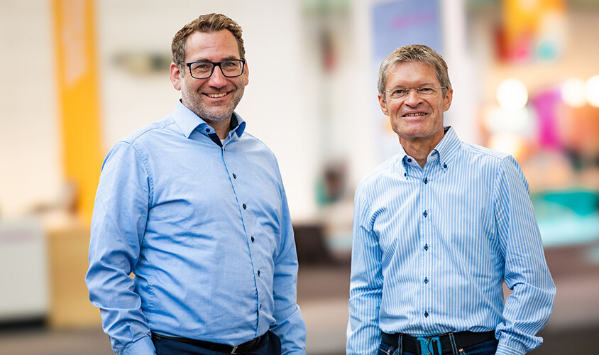 Geschäftsleitung Messe FN V.l.: Stefan Mittag, Kaufmännischer Leiter der Messe Friedrichshafen sowie Mitgeschäftsführer der fairnamic GmbH und Klaus Wellman Geschäftsführer der Messe Friedrichshafen GmbH